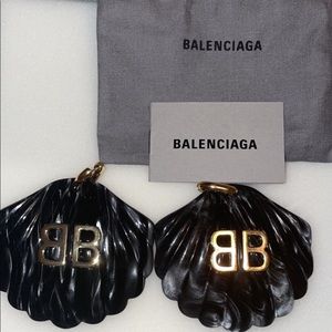Authentic Balenciaga Mermaid logo earrings